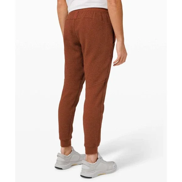 Lululemon 2021 At Ease Jogger Heathered Dark Terracotta / Black Men's Size Large - Picture 5 of 12
